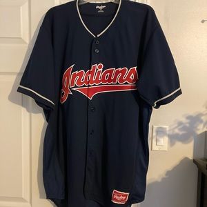 Vintage Cleveland Indians Baseball Jersey by Rawlings XL (48)
